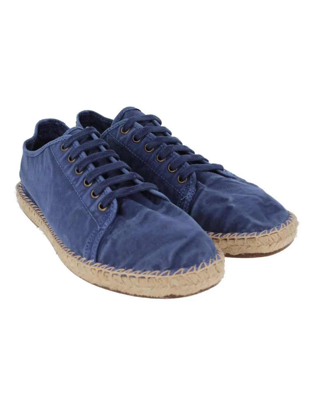 NATURAL WORLD  ZAPATILLA BASKET ESPARTO CORDONES MAR