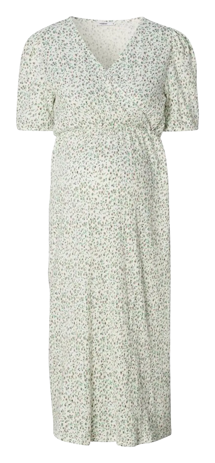 NOPPIES JAELYNN  VESTIDO MIDI DE MEZCLA DE ALGODóN ORGáNICO CON CUELLO DE PICO EN BLANCO