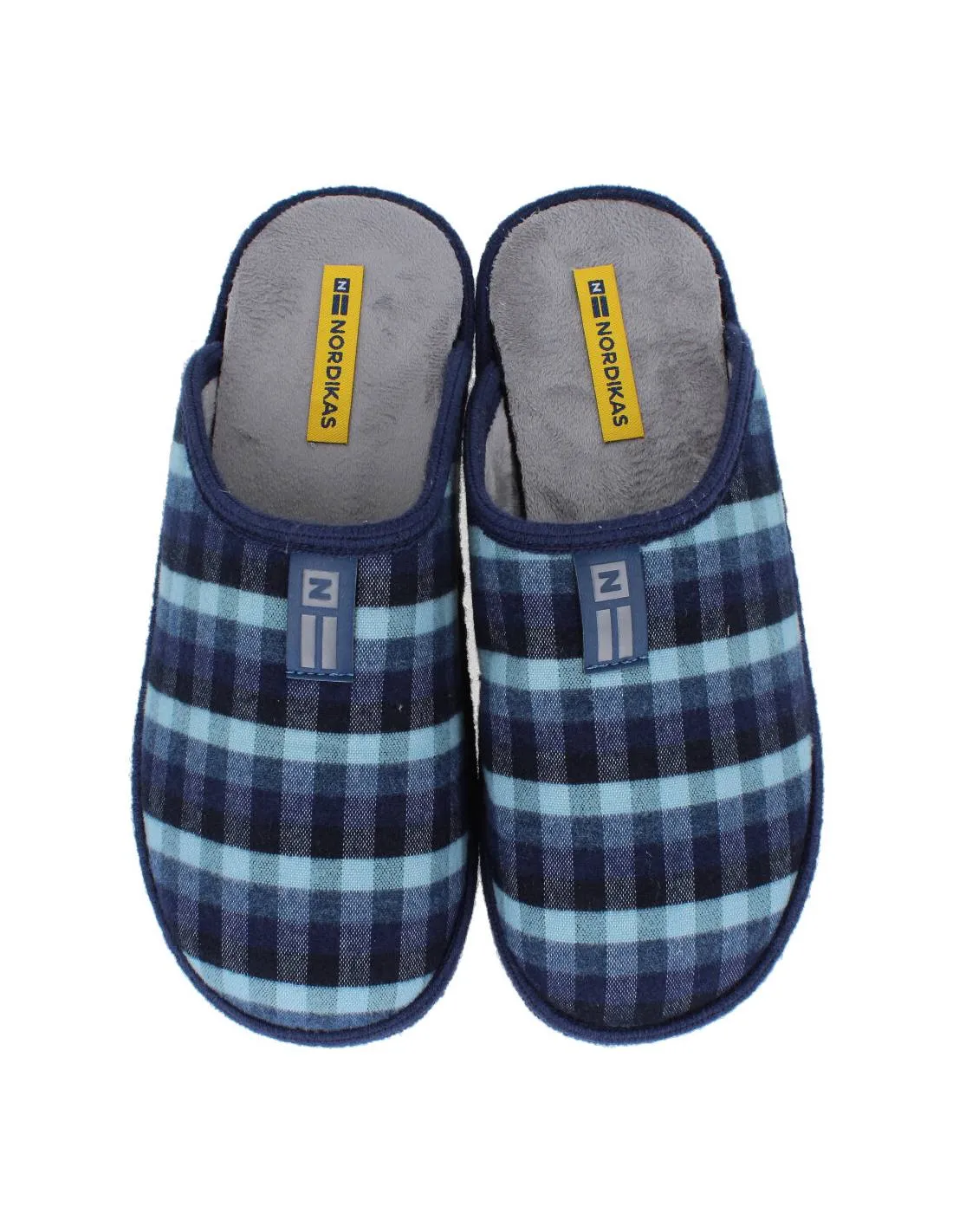 NORDIKAS  ZAPATILLAS DE CASA HOMBRE ESCOCéS MARINO