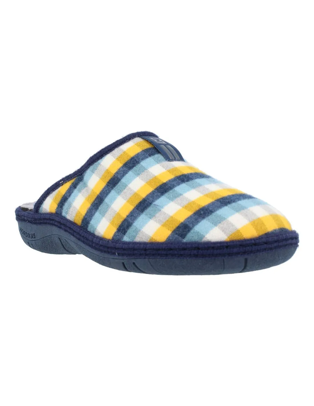 NORDIKAS  ZAPATILLAS DE CASA MUJER ESCOCéS AZUL