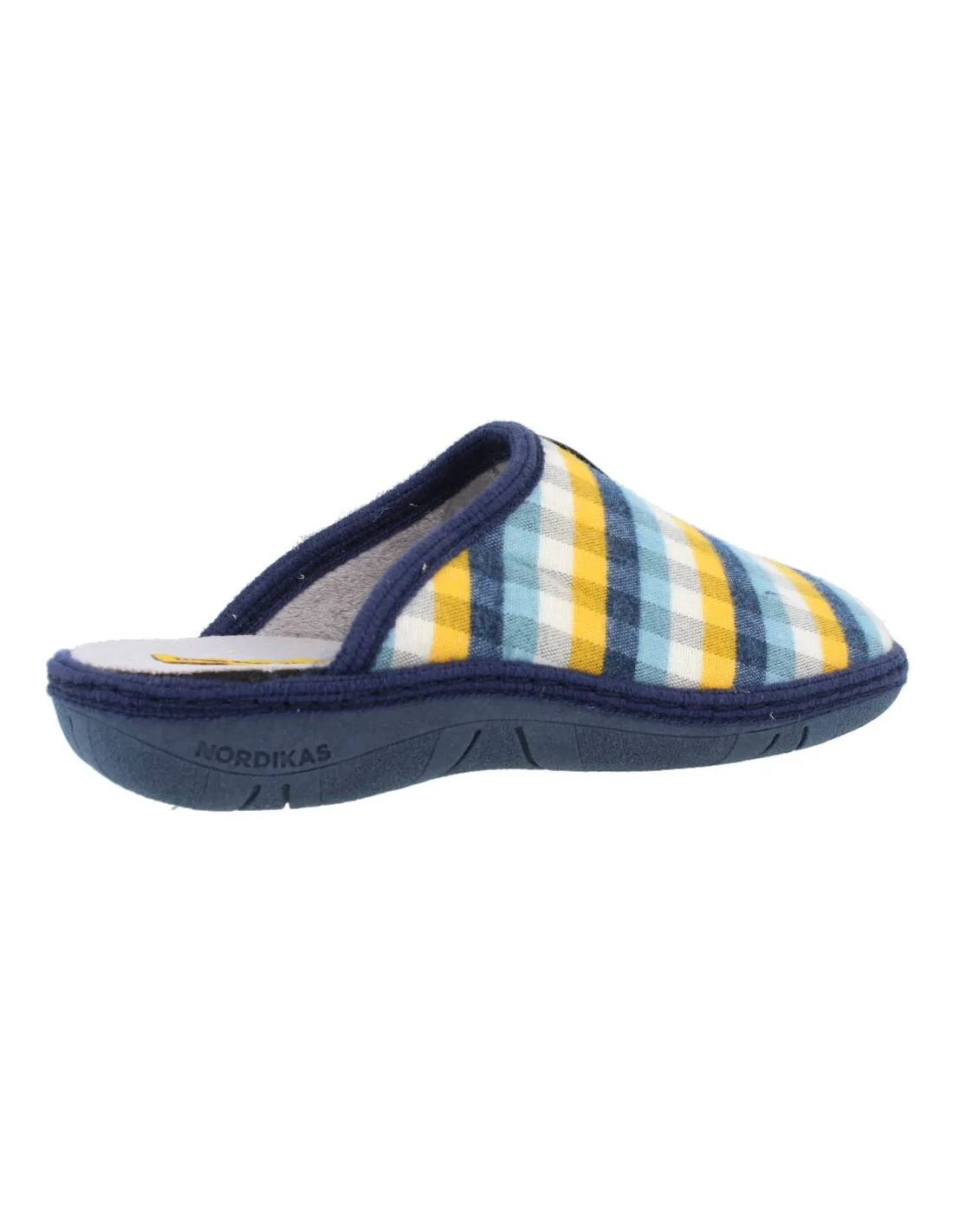 NORDIKAS  ZAPATILLAS DE CASA MUJER ESCOCéS AZUL