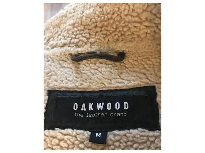 Oakwood chaqueta de cuero de madera de roble Marrón oscuro 