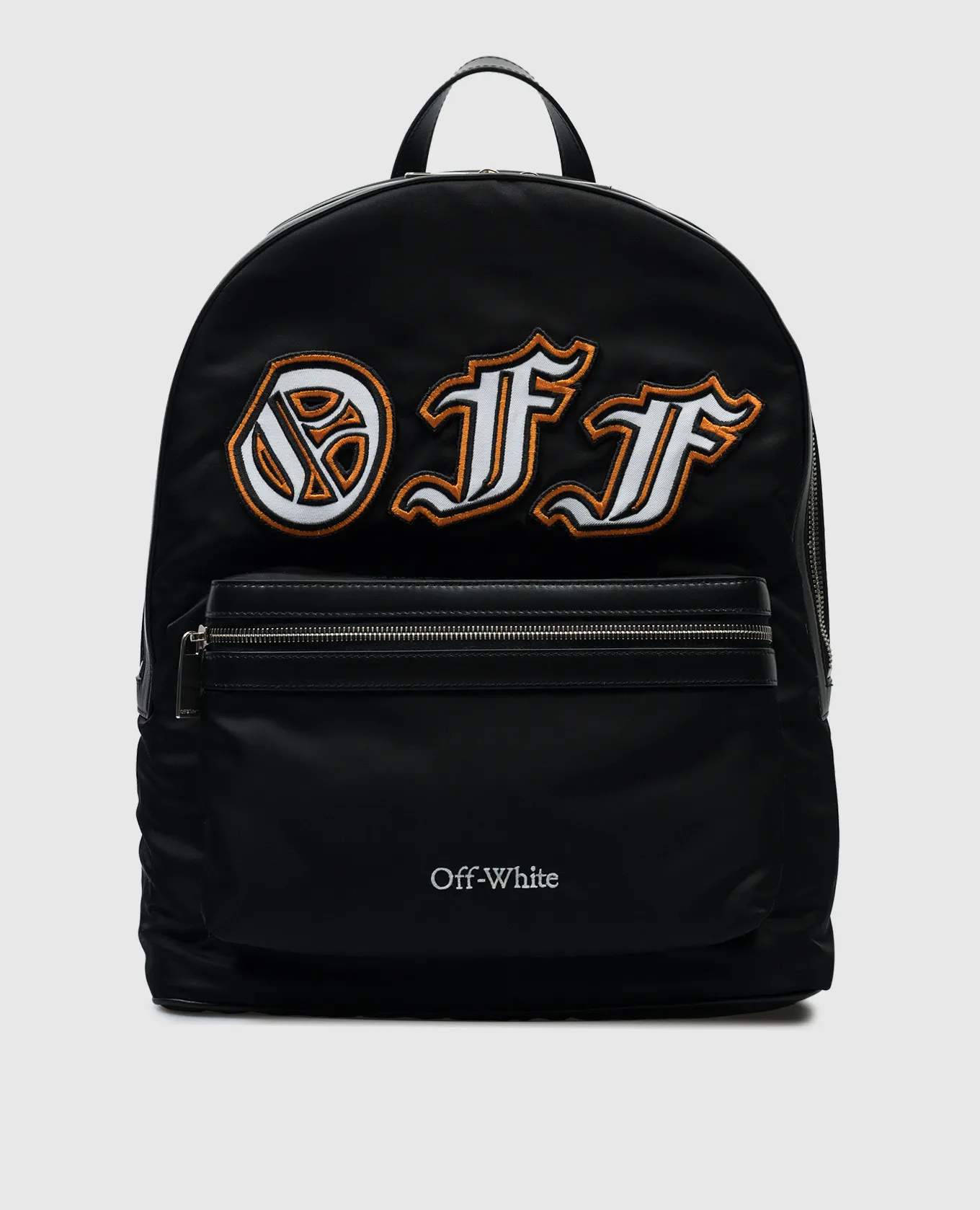 OFFWHITE BLACK BACKPACK WITH LOGO APPLIQUé
