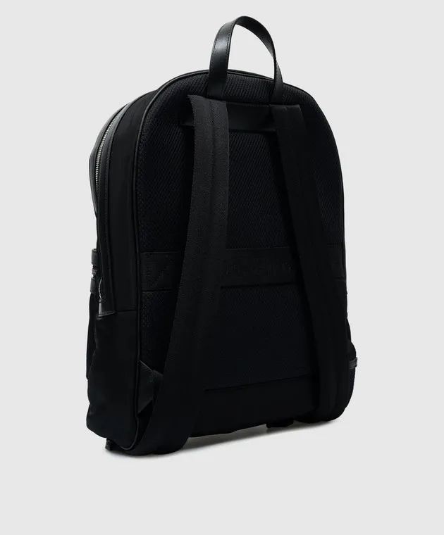 OFFWHITE BLACK BACKPACK WITH LOGO APPLIQUé