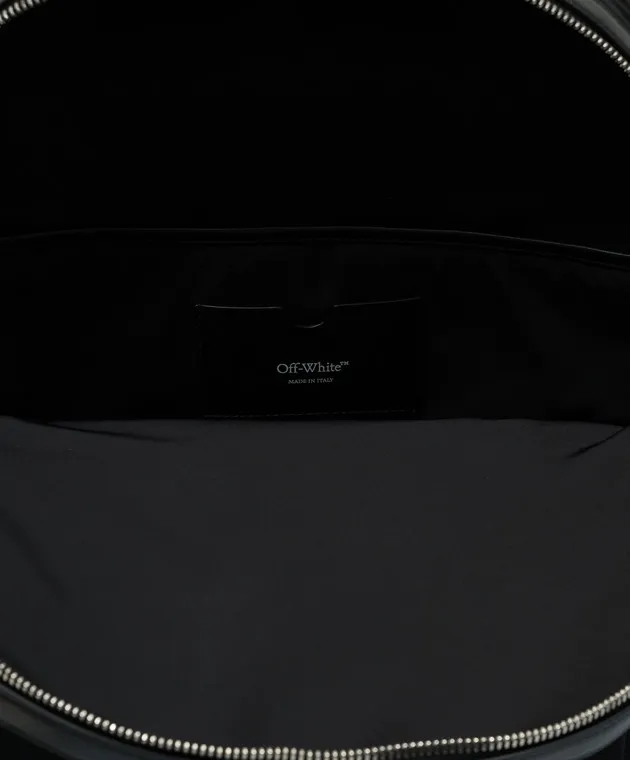 OFFWHITE BLACK BACKPACK WITH LOGO APPLIQUé