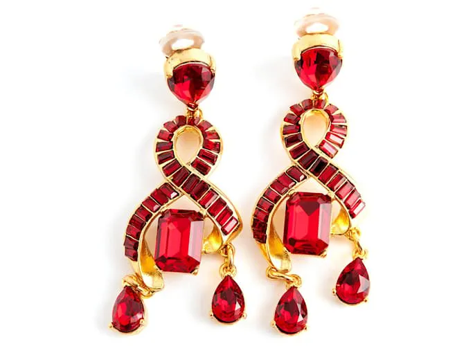 Oscar de la Renta Clips para los oídos OSDLR Gold hardware 