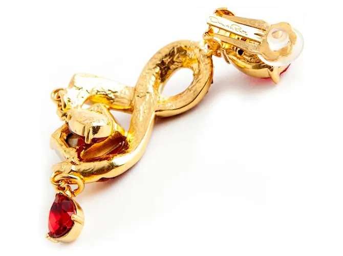 Oscar de la Renta Clips para los oídos OSDLR Gold hardware 