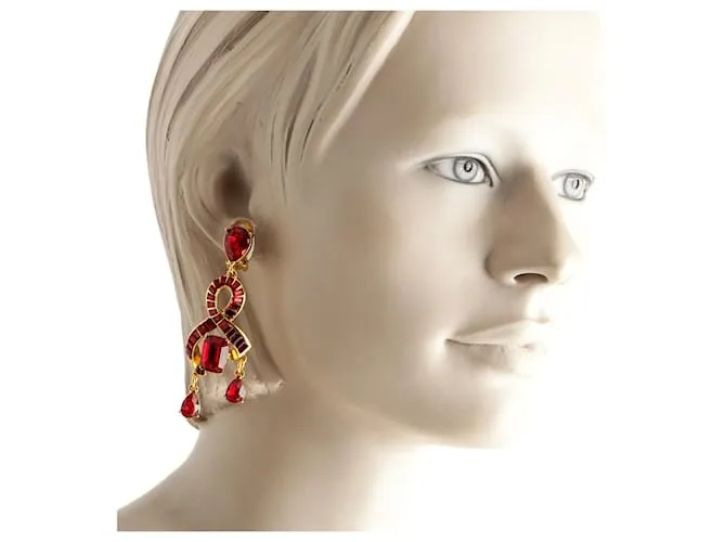 Oscar de la Renta Clips para los oídos OSDLR Gold hardware 