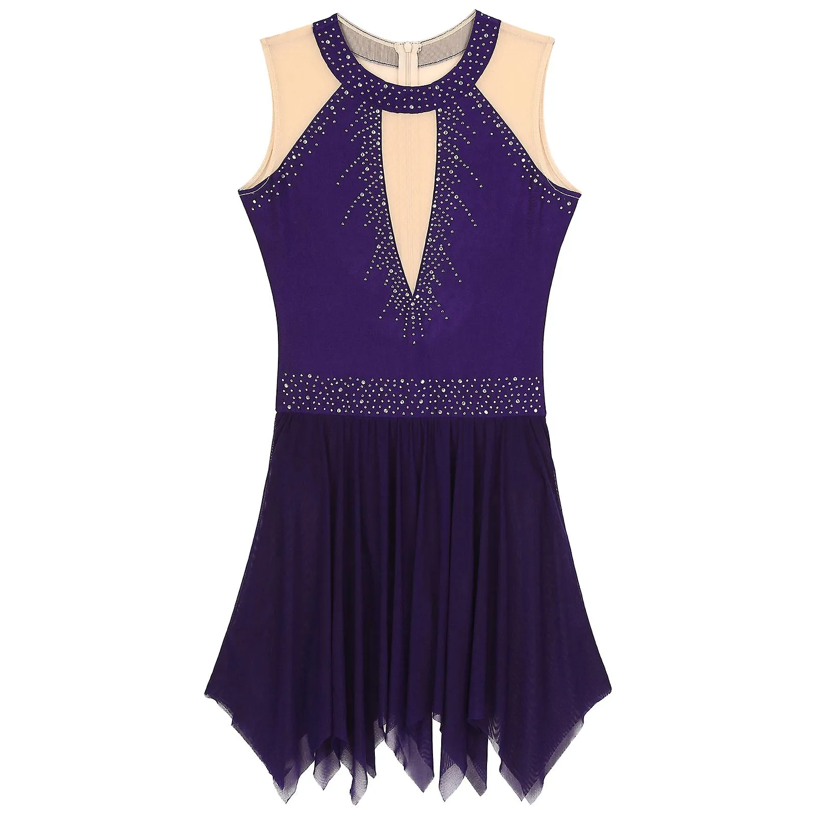 Otwoo Gimnasia Femenina Leotardo Lírico Ballet Danza Performance Vestido Glitter Vestidos Dancewear Figura Patinaje Baile Fiesta