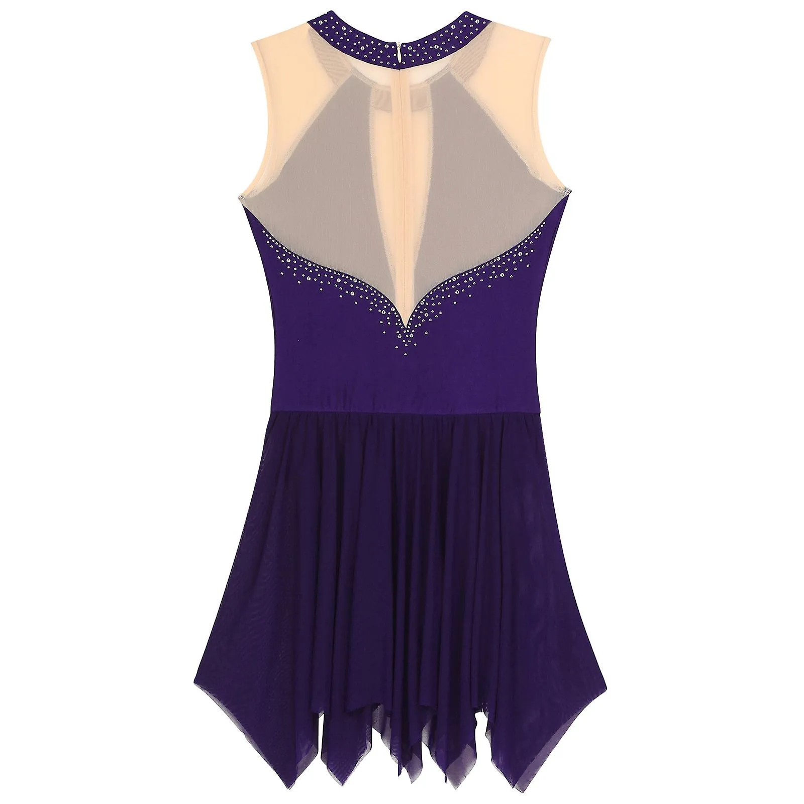 Otwoo Gimnasia Femenina Leotardo Lírico Ballet Danza Performance Vestido Glitter Vestidos Dancewear Figura Patinaje Baile Fiesta