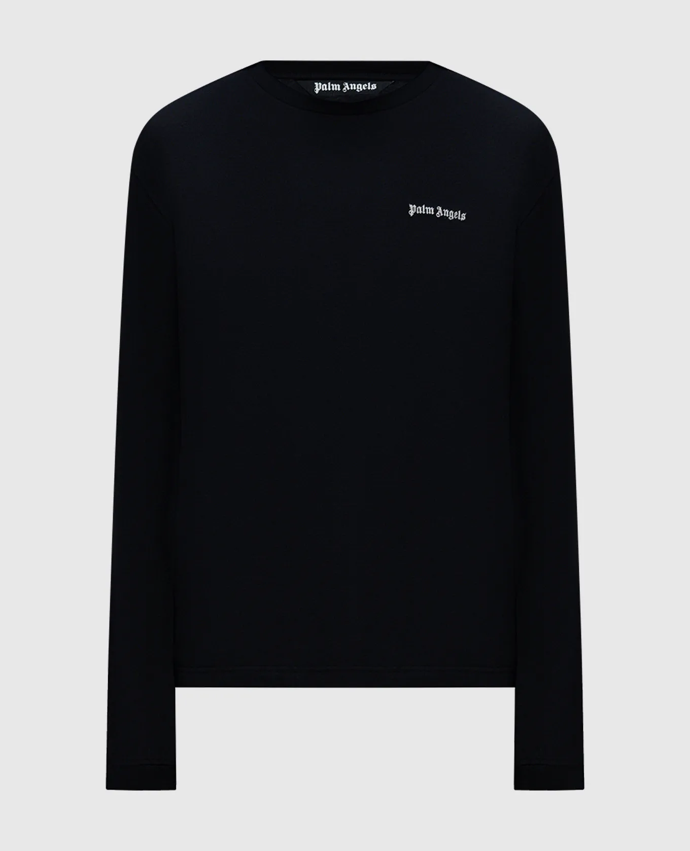 Palm Angels Black longsleeve with logo embroidery