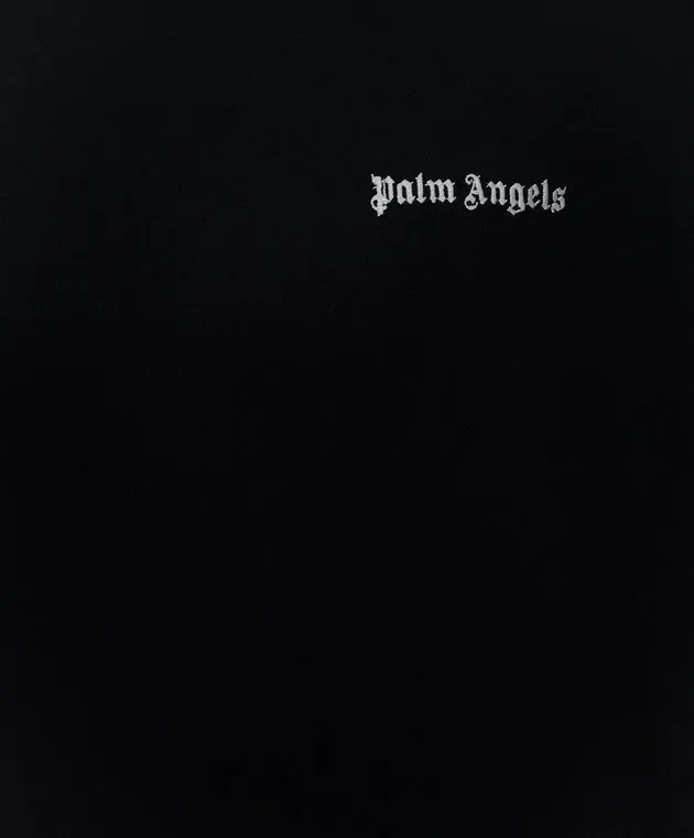 Palm Angels Black longsleeve with logo embroidery