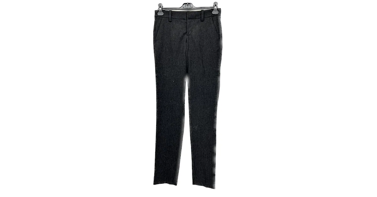 Pantalón ZADIG & VOLTAIRE T.fr 36 poliéster Gris 
