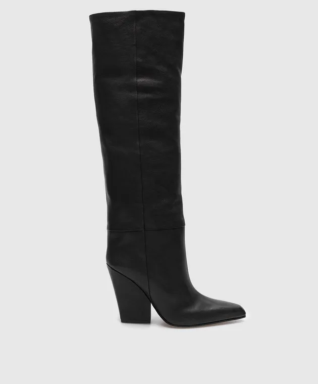 Paris Texas Black leather cossacks