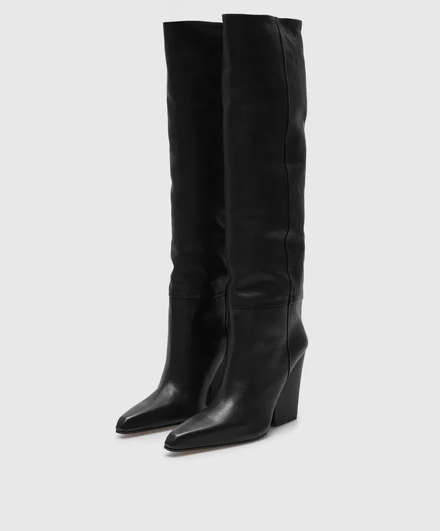 Paris Texas Black leather cossacks