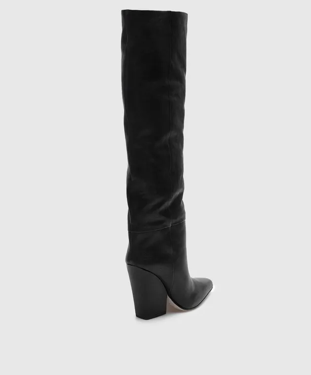 Paris Texas Black leather cossacks