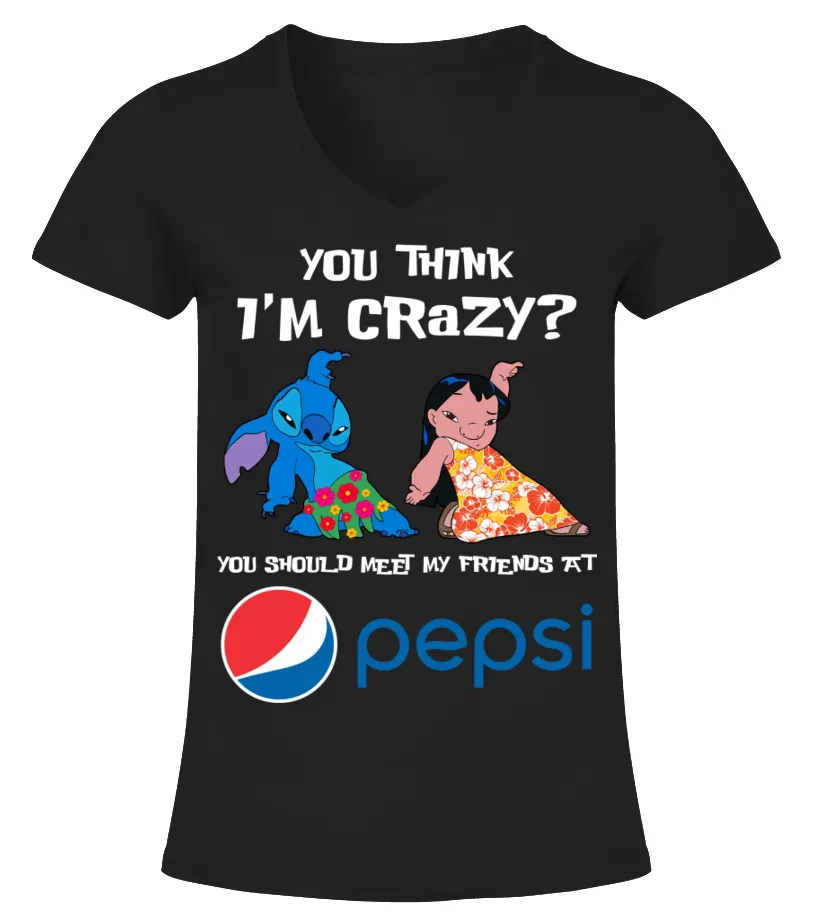 pepsi you think i'm crazy? Camiseta cuello pico Mujer