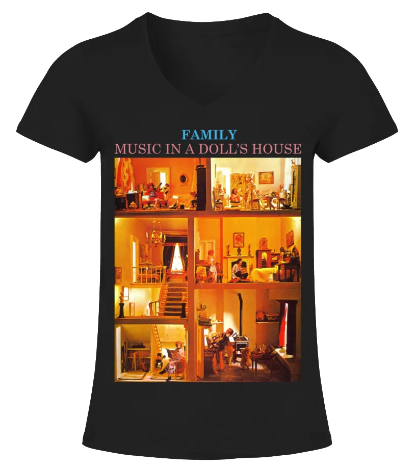PGSRBK. FAMILY  MUSIC IN A DOLL'S HOUSE CAMISETA CUELLO PICO MUJER