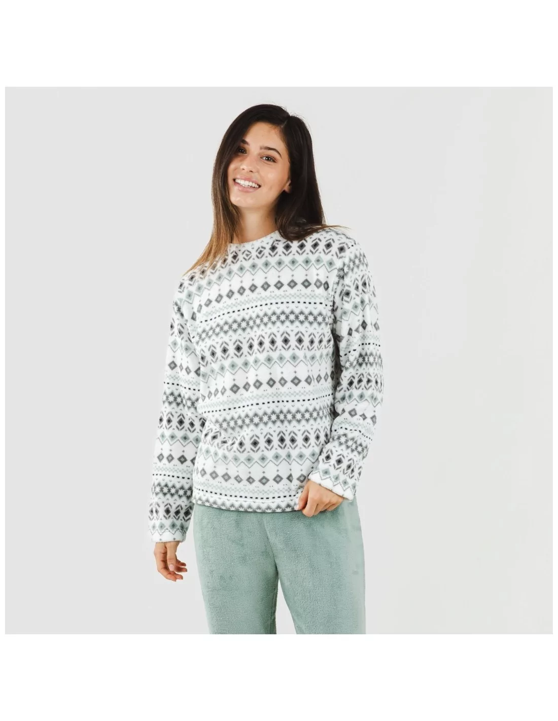 Pijama coral Beatriz verde tiffany
