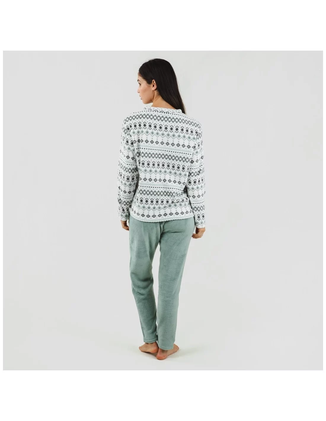 Pijama coral Beatriz verde tiffany