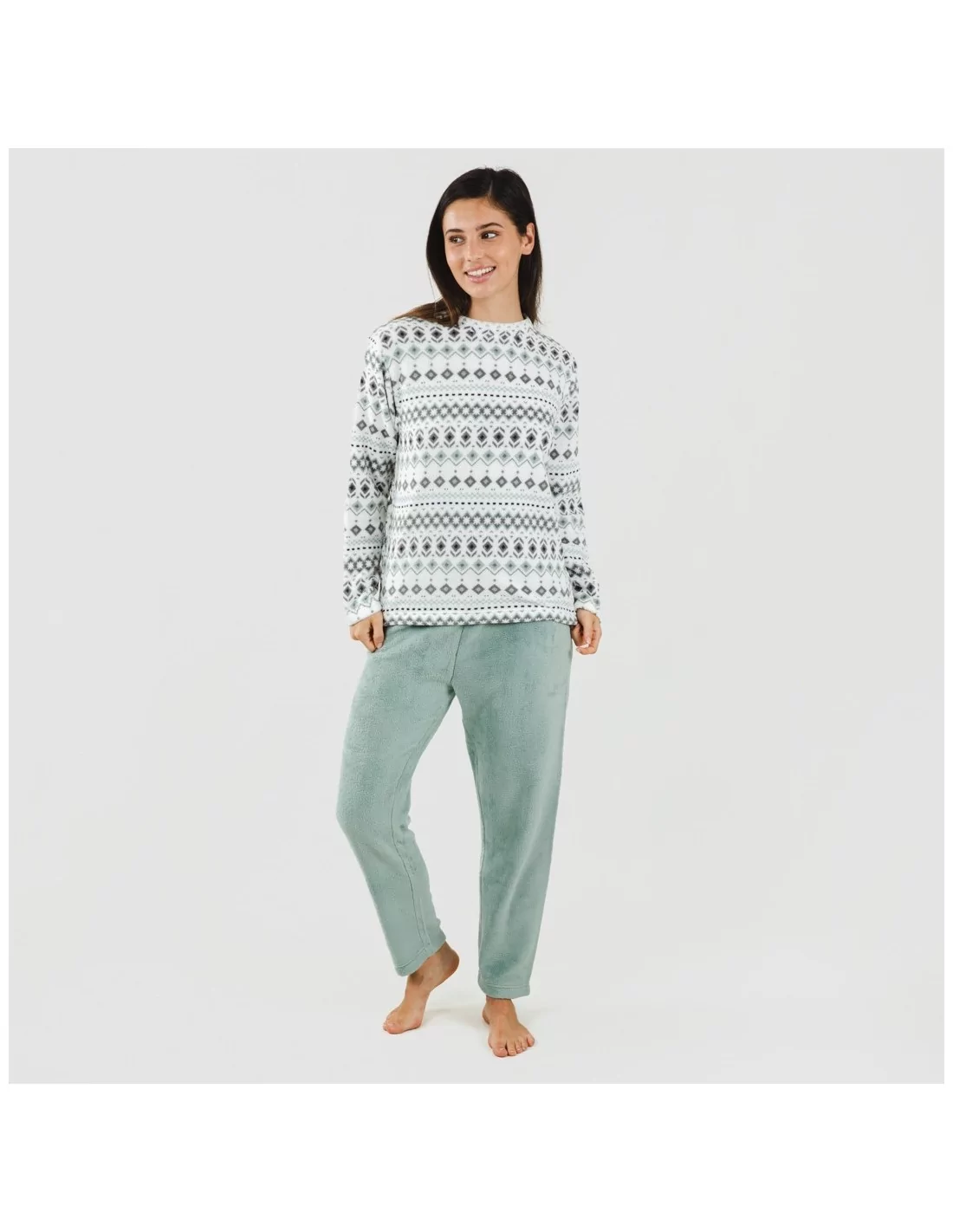 Pijama coral Beatriz verde tiffany