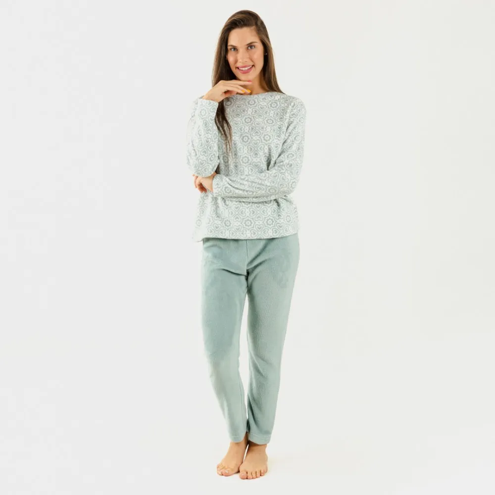 Pijama coral Capri verde tiffany