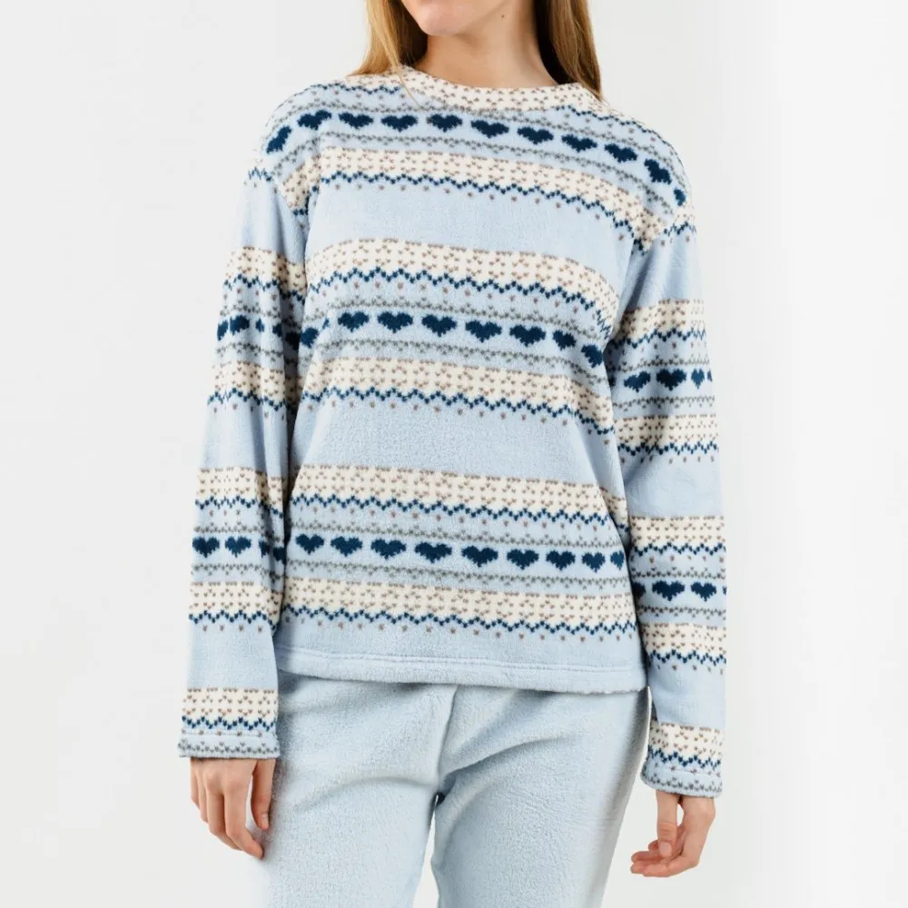 Pijama coral May celeste