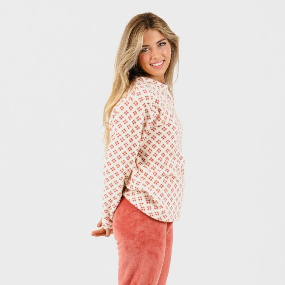Pijama coral Penelope marsala
