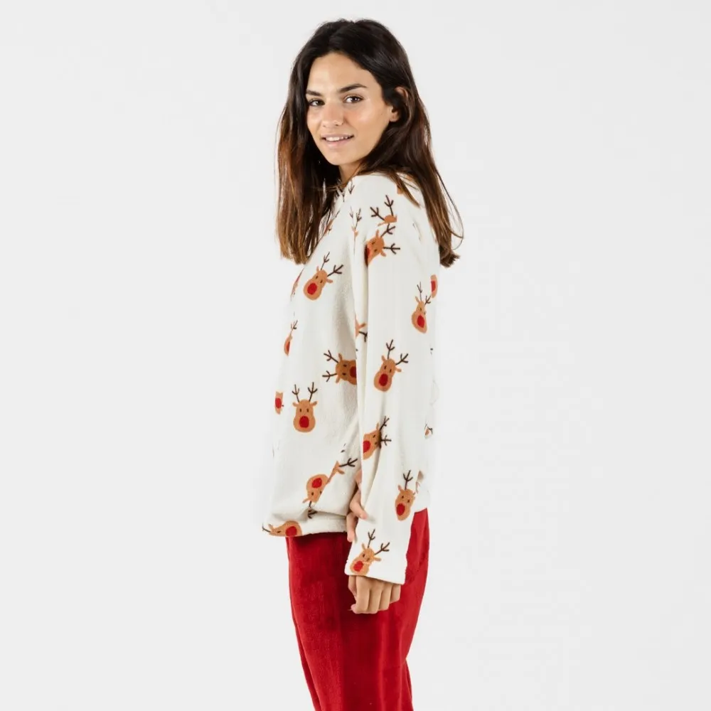 Pijama coral Rudolf burdeos