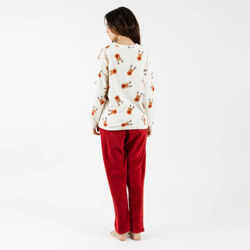 Pijama coral Rudolf burdeos