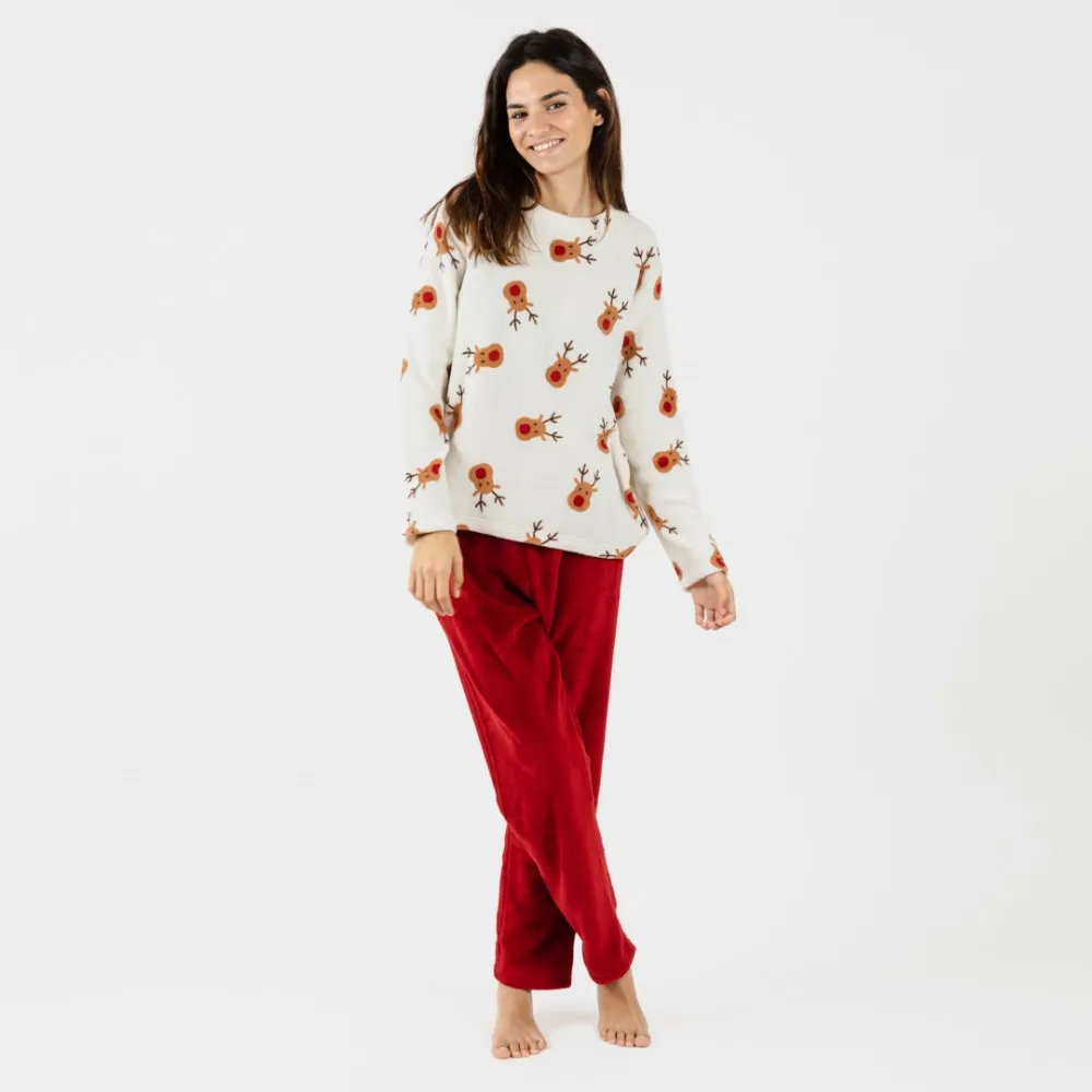 Pijama coral Rudolf burdeos
