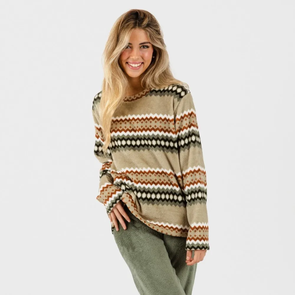 Pijama coral Vaduz verde caceria