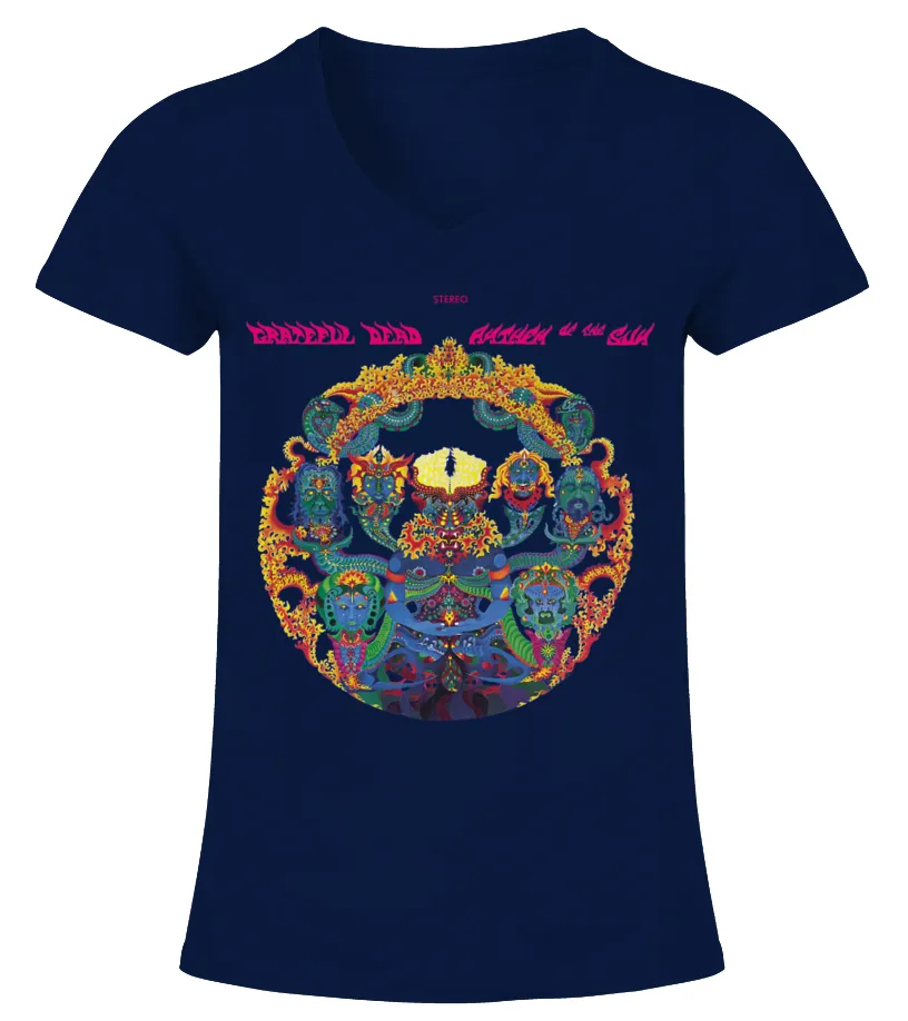 PSY200058NV. GRATEFUL DEAD  ANTHEM OF THE SUN CAMISETA CUELLO PICO MUJER