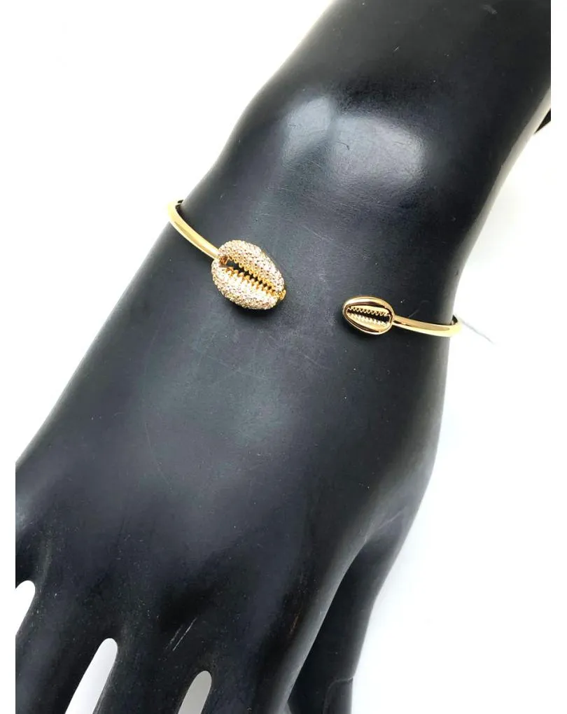 PULSERAS DORADAS FINAS CON VISTOSOS DETALLES MARINOS