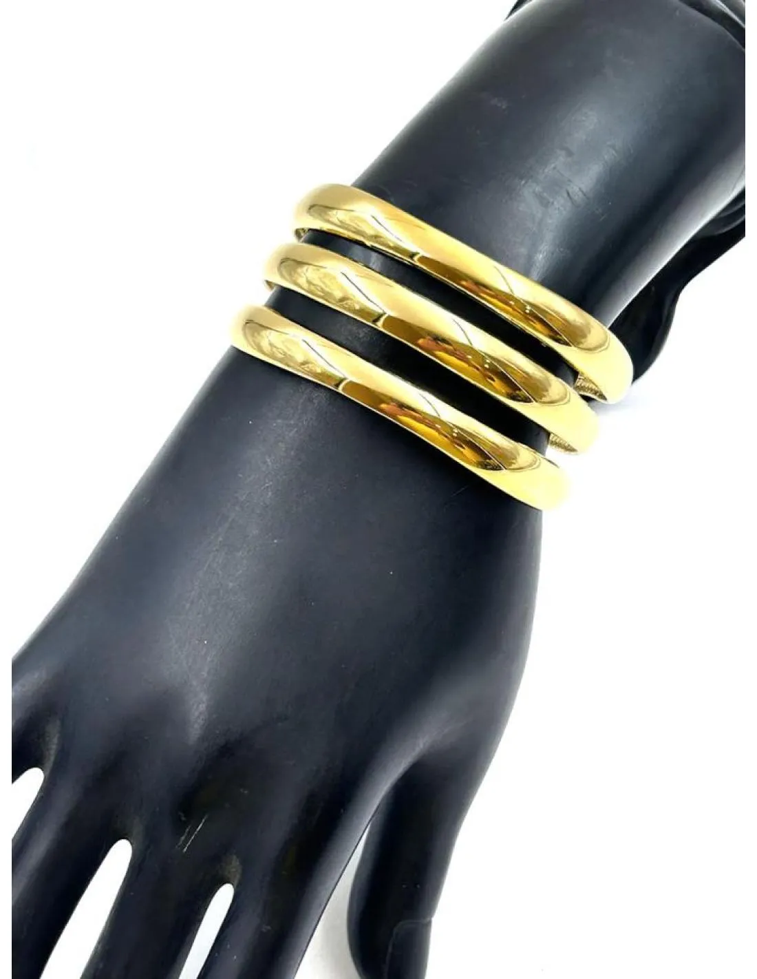 PULSERAS MUJER DE MODA DISEÑO DORADO ANCHO