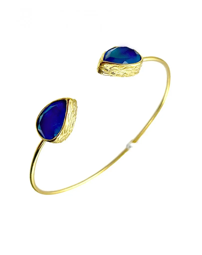 PULSERAS MUJER DORADAS Y TURQUESAS SENCILLEZ ELEGANTE