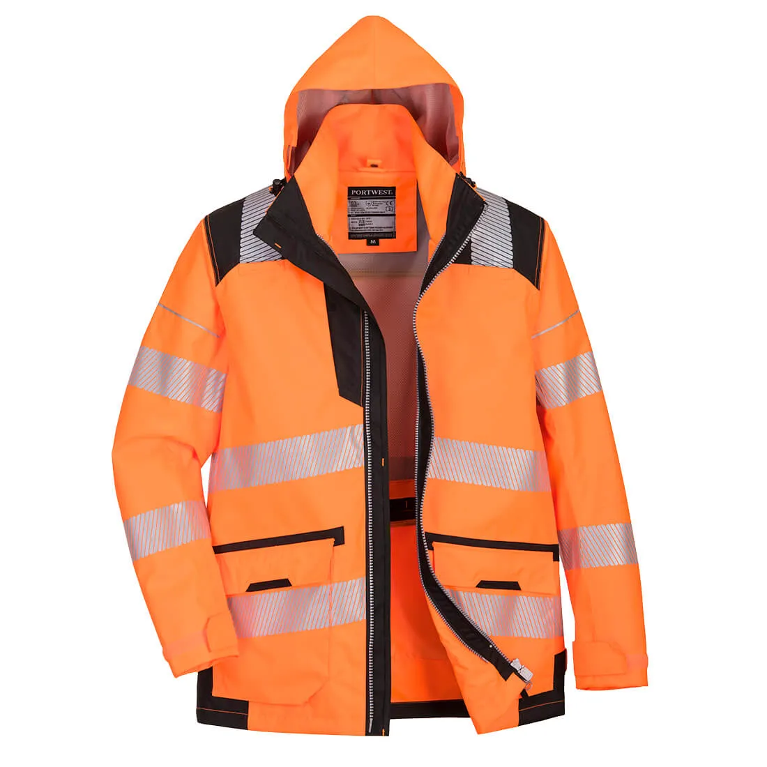 PW367 – Chaqueta 5 en 1 PW3 de alta visibilidad Naranja/Negro