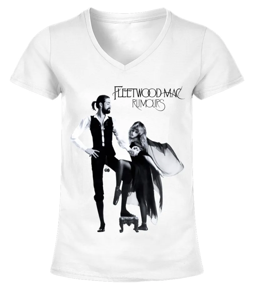 RK70S069WT. RUMOURS ( 1977)  FLEETWOOD MAC (1) CAMISETA CUELLO PICO MUJER