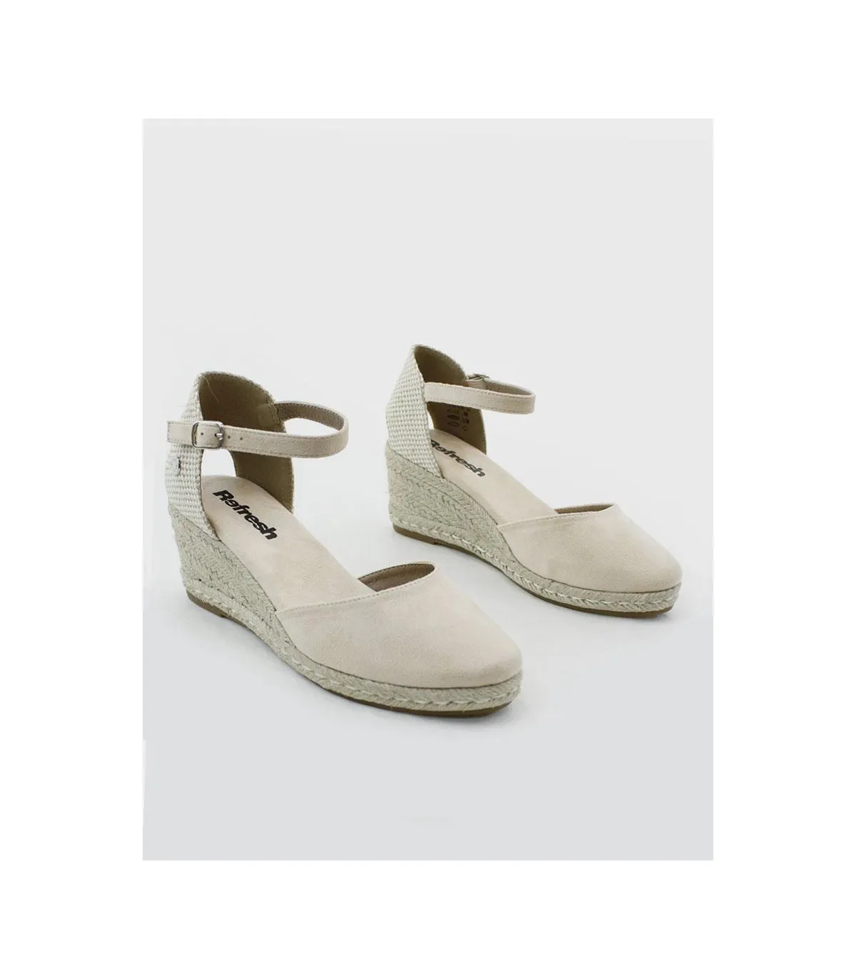 SANDALIA CUÑA REFRESH 170770 BEIGE