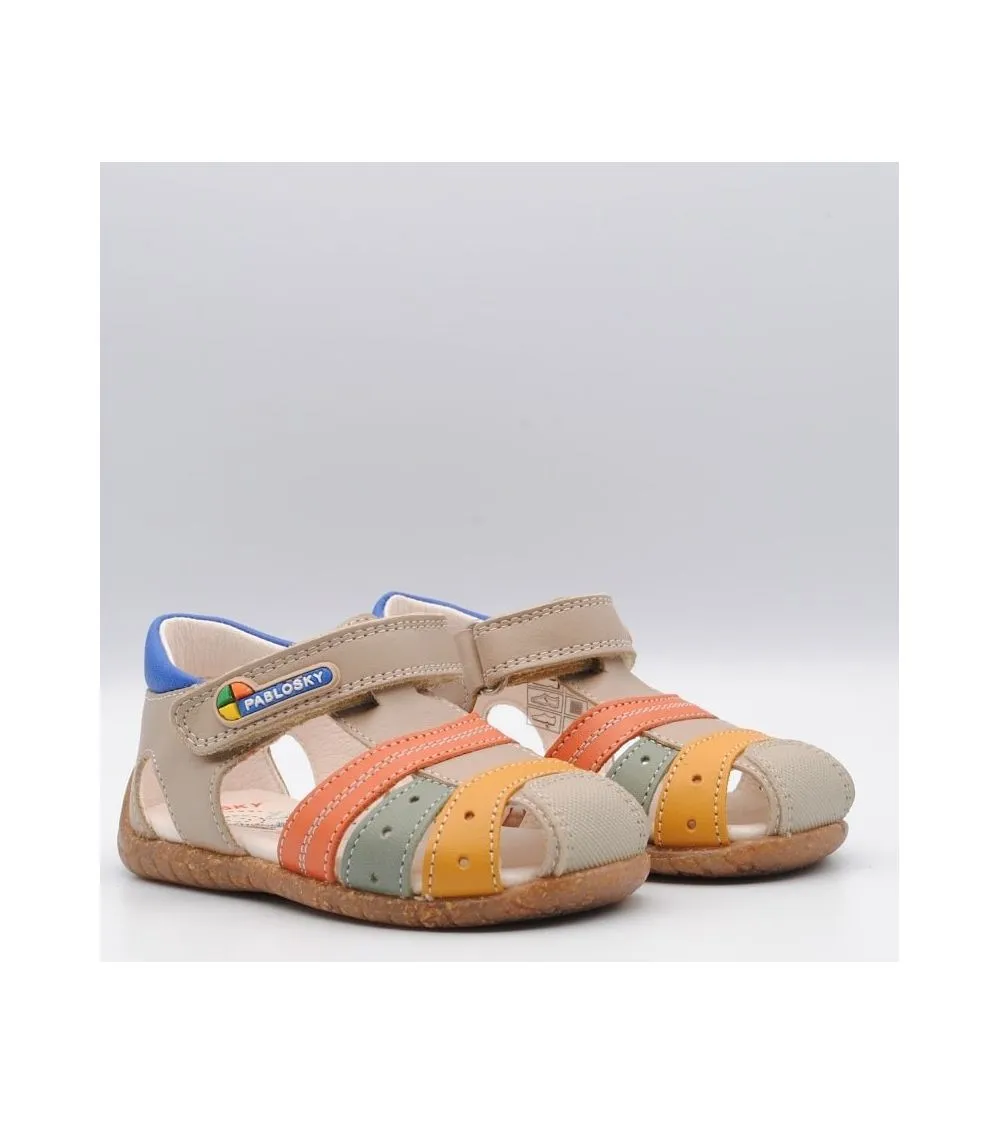 SANDALIA PABLOSKY NIÑO TIRAS BEIGE
