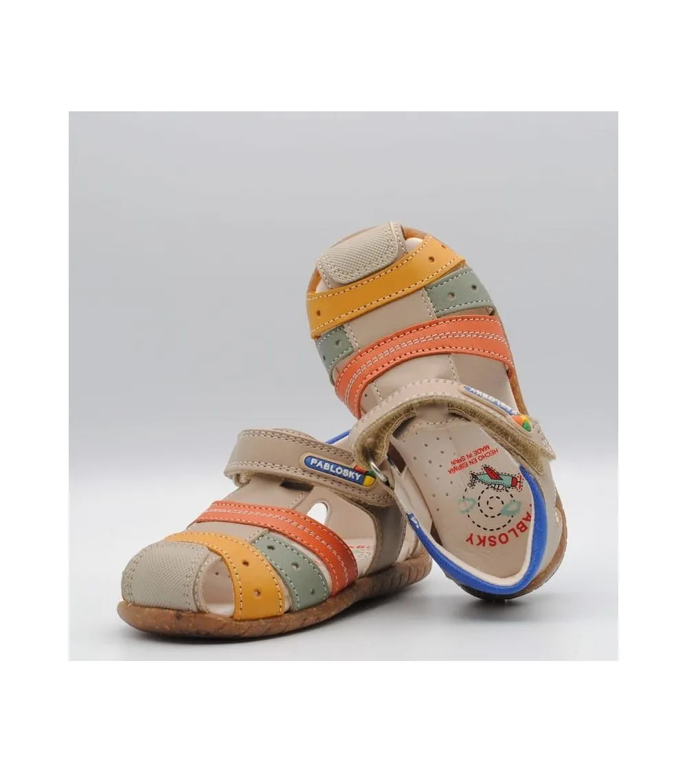 SANDALIA PABLOSKY NIÑO TIRAS BEIGE