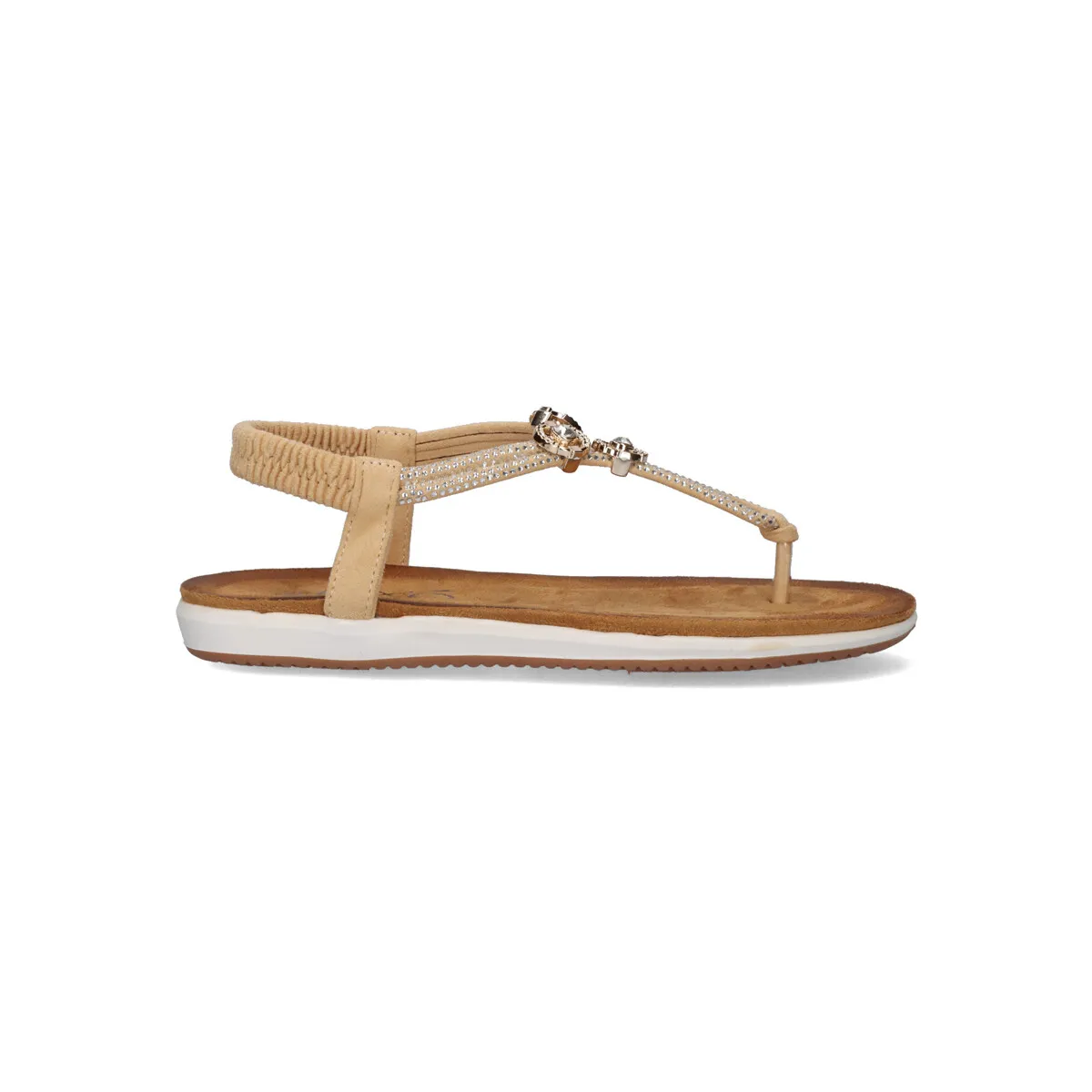 SANDALIA PLANA F8043EX10 BEIGE