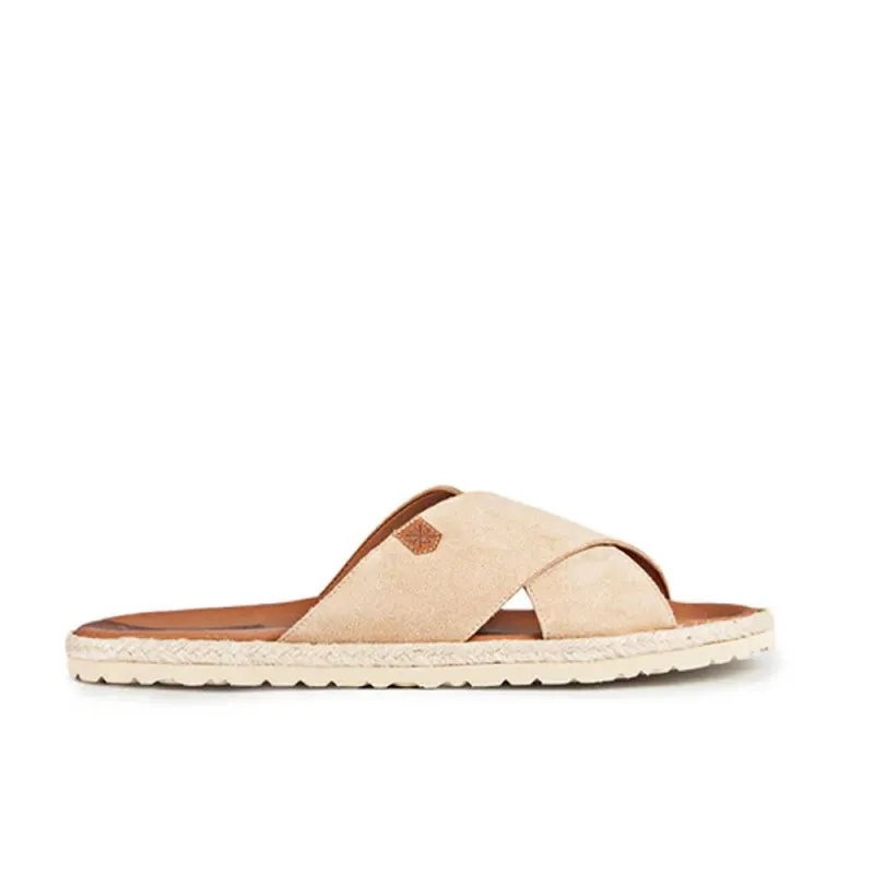 Sandalia Plana Niger Serraje Beige