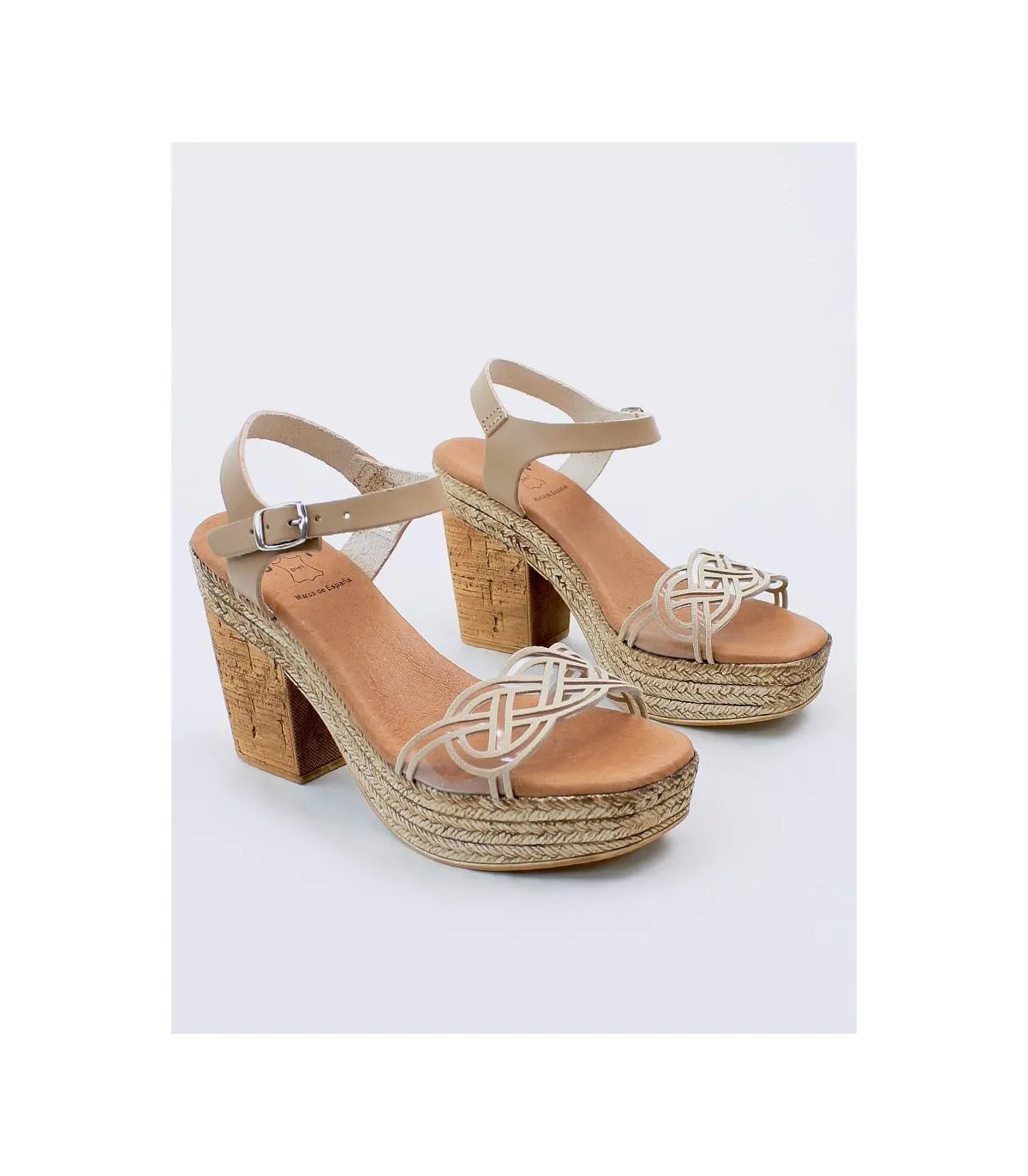 SANDALIA TACON SKP 35664 BEIGE