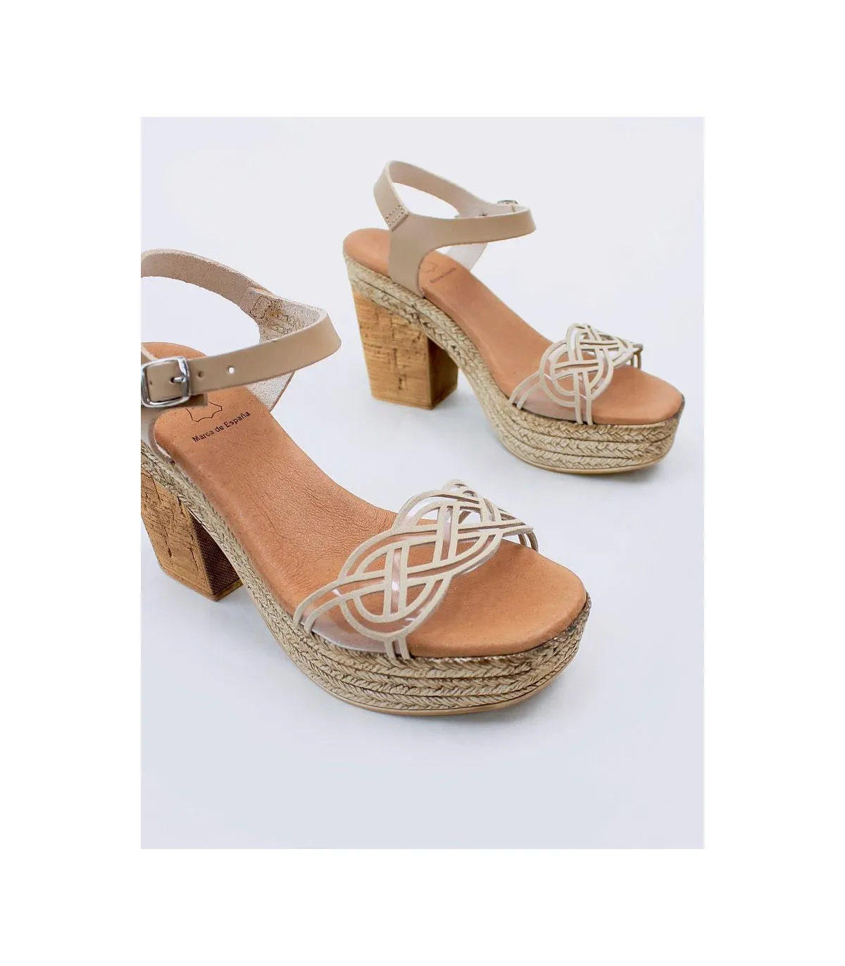 SANDALIA TACON SKP 35664 BEIGE
