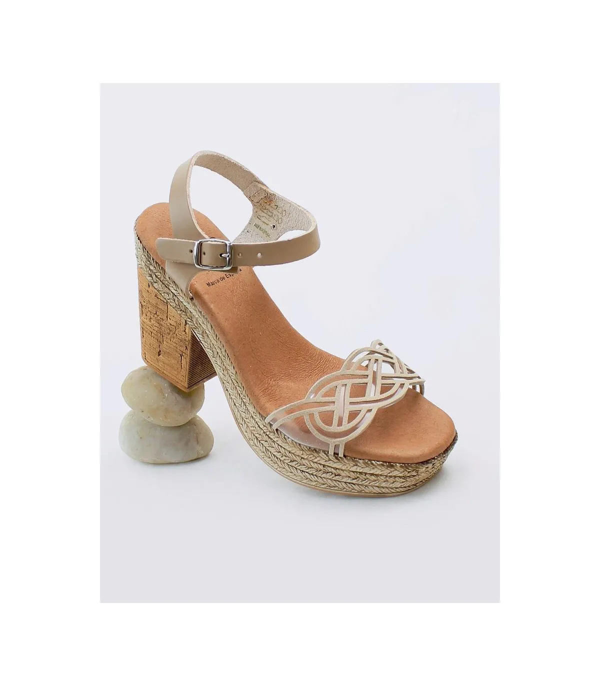 SANDALIA TACON SKP 35664 BEIGE