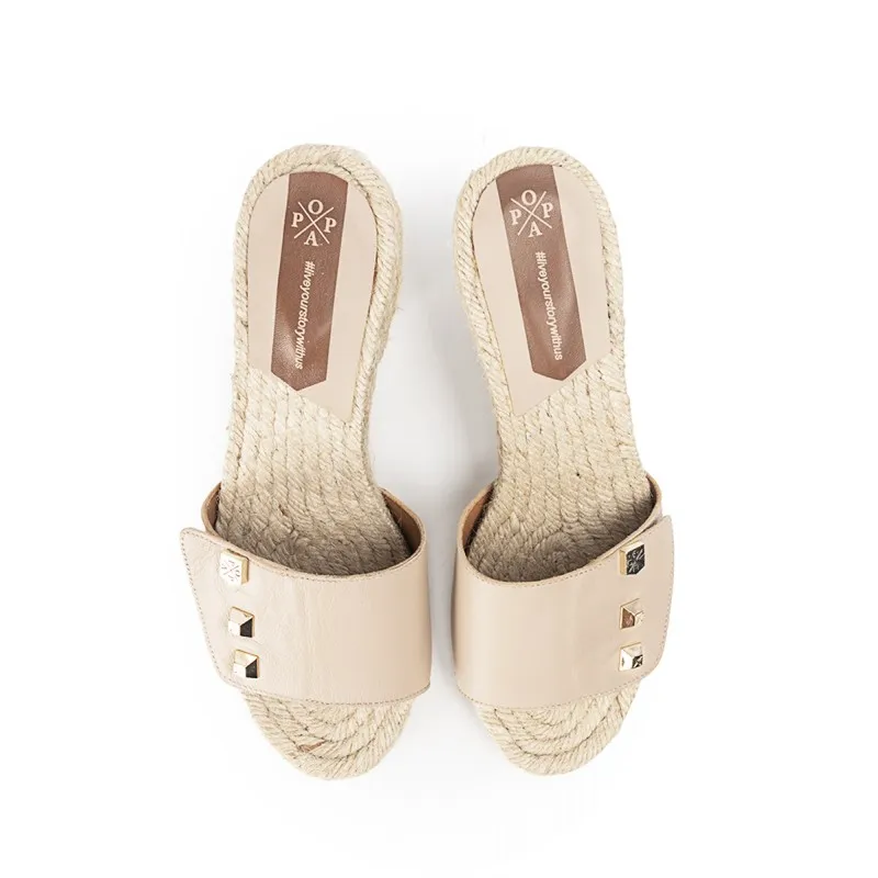 Sandalia Tacón Cabane Napa Beige
