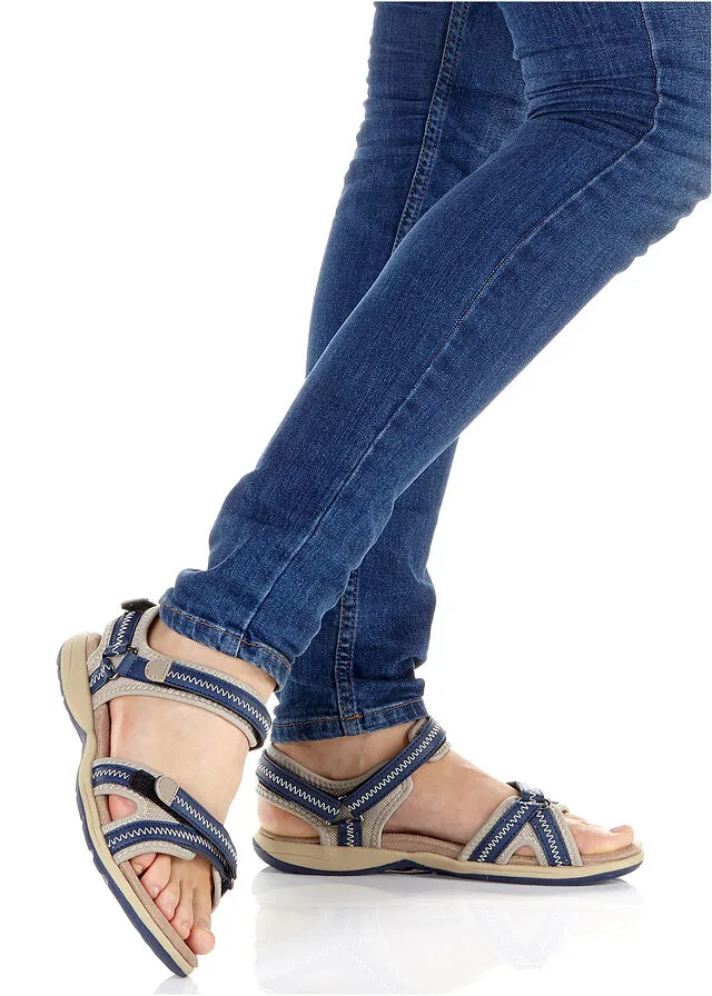 SANDALIAS AZUL OSCUROBEIGE