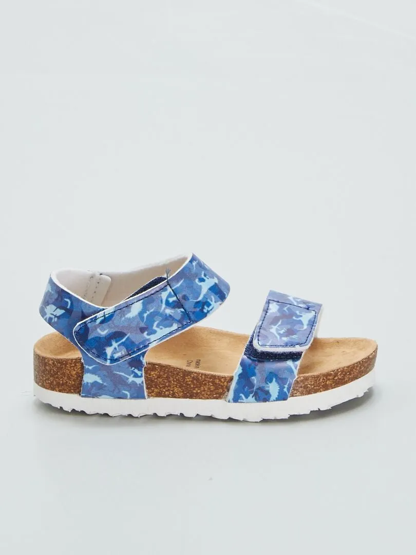 SANDALIAS CON VELCROS  AZUL