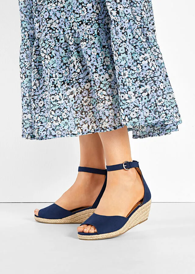 Sandalias de cuña Azul